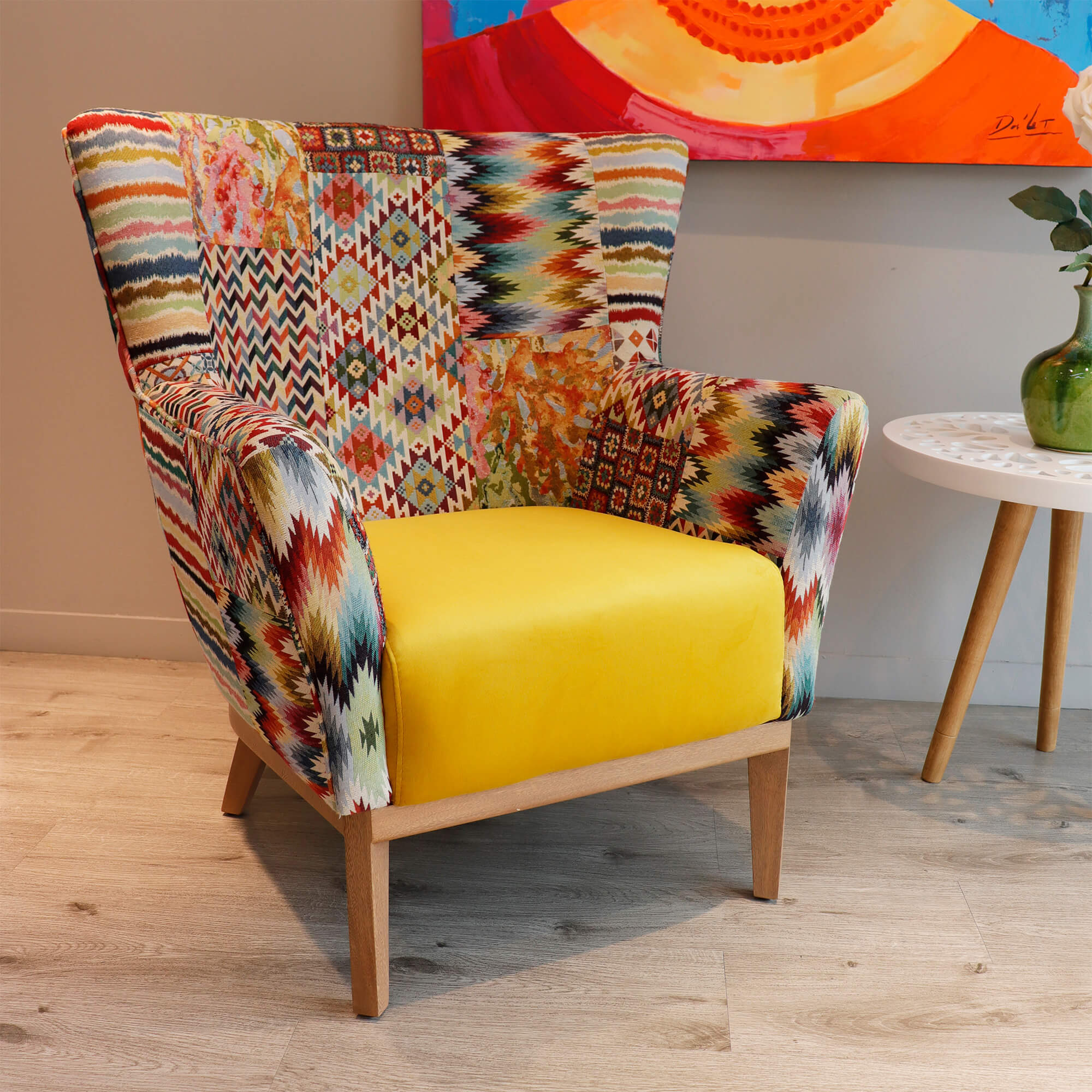 Silla Poltrona Patchwork Mitchelli